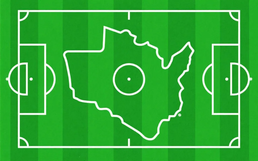 战术分析风格的球场站位示意图：美国队防线与中场联动